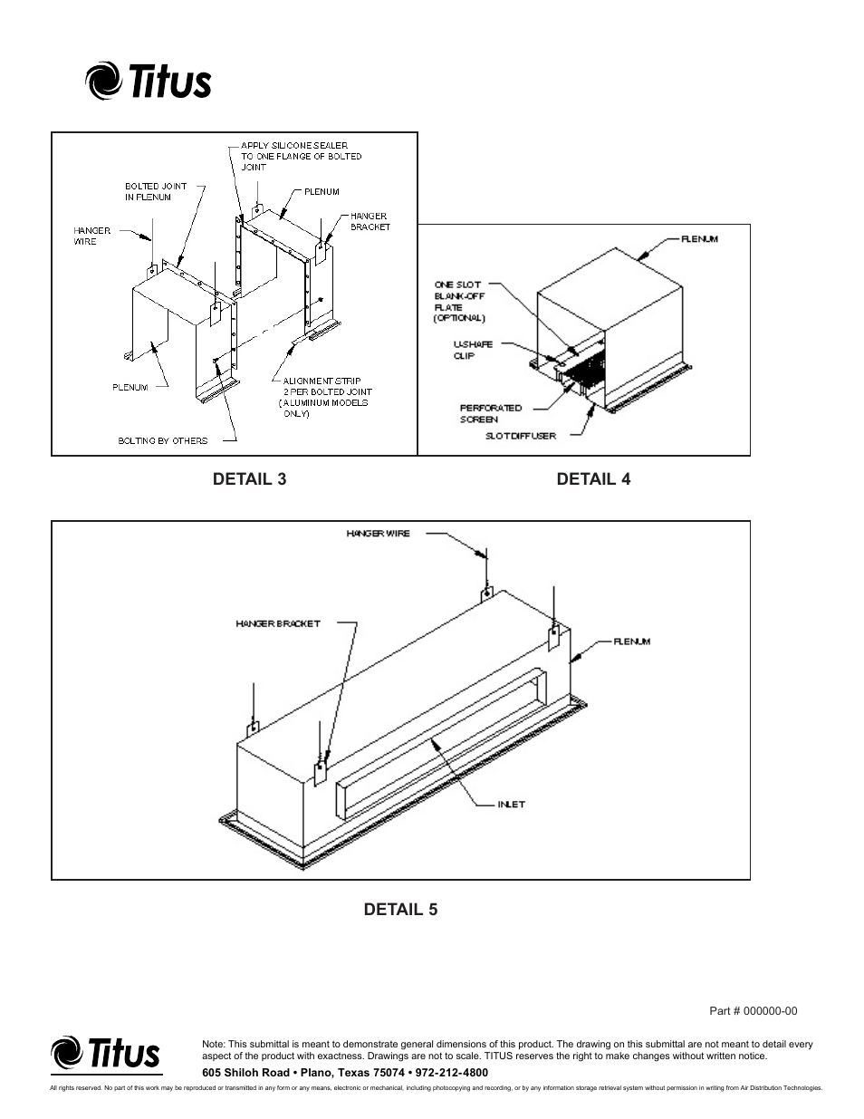 Detail 5 detail 4 detail 3 | Titus SteriTec/LineaTec IOM User Manual | Page 2 / 2