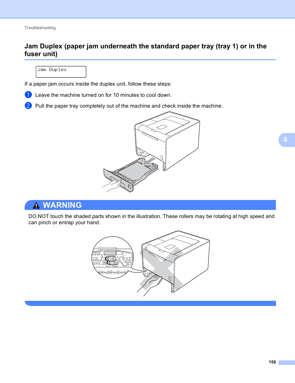 Warning | Brother HL 4570CDWT User Manual | Page 156 / 200