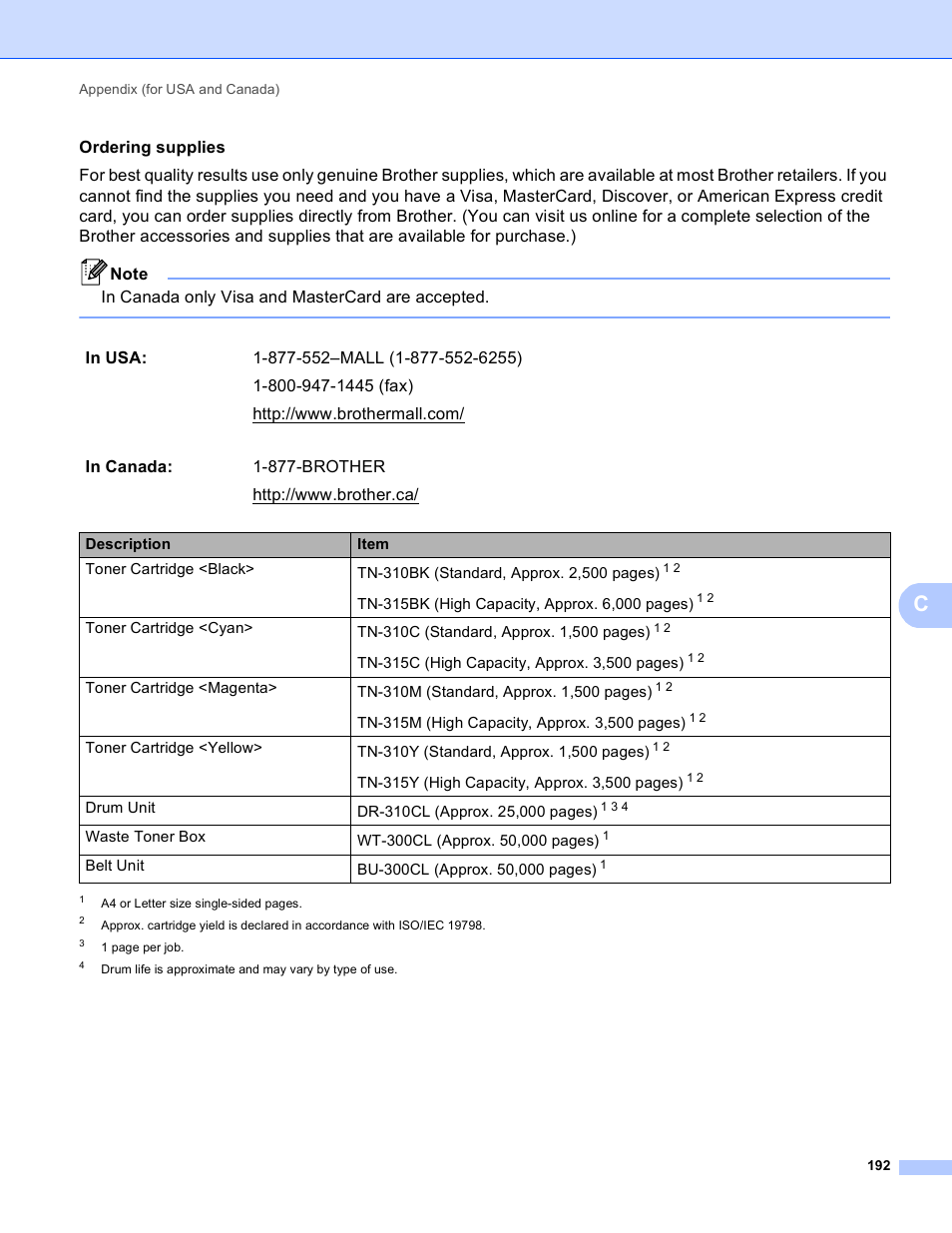 Brother HL 4570CDWT User Manual | Page 198 / 200