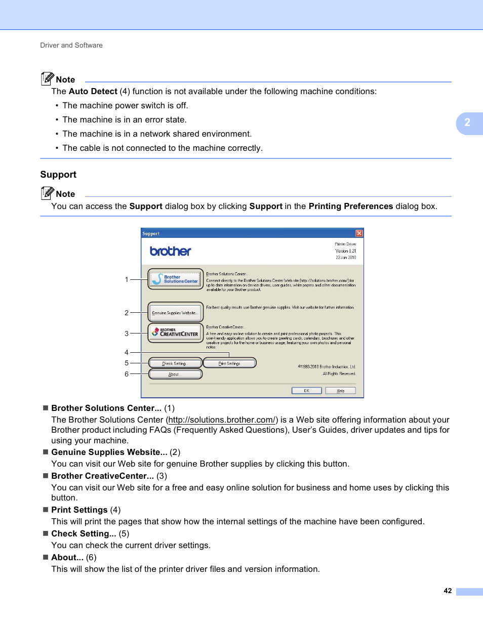 Support | Brother HL 4570CDWT User Manual | Page 48 / 200
