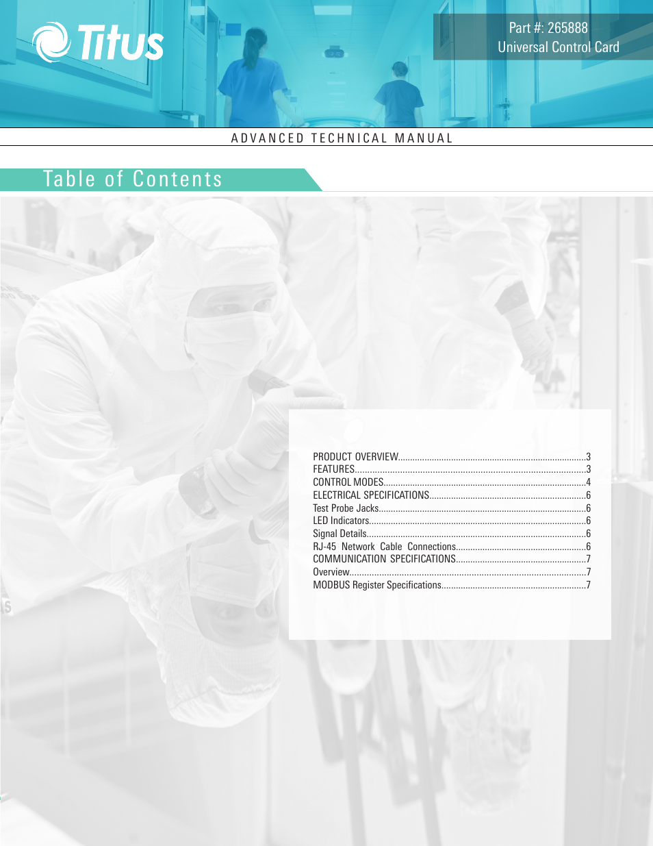Titus Universal Control Card User Manual | Page 2 / 7