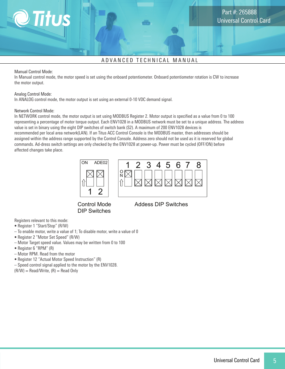 Titus Universal Control Card User Manual | Page 5 / 7