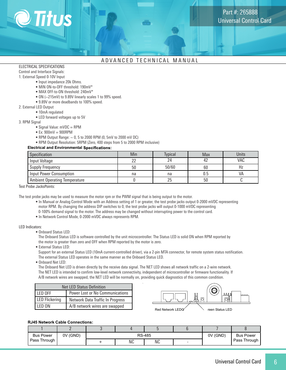 Universal control card | Titus Universal Control Card User Manual | Page 6 / 7