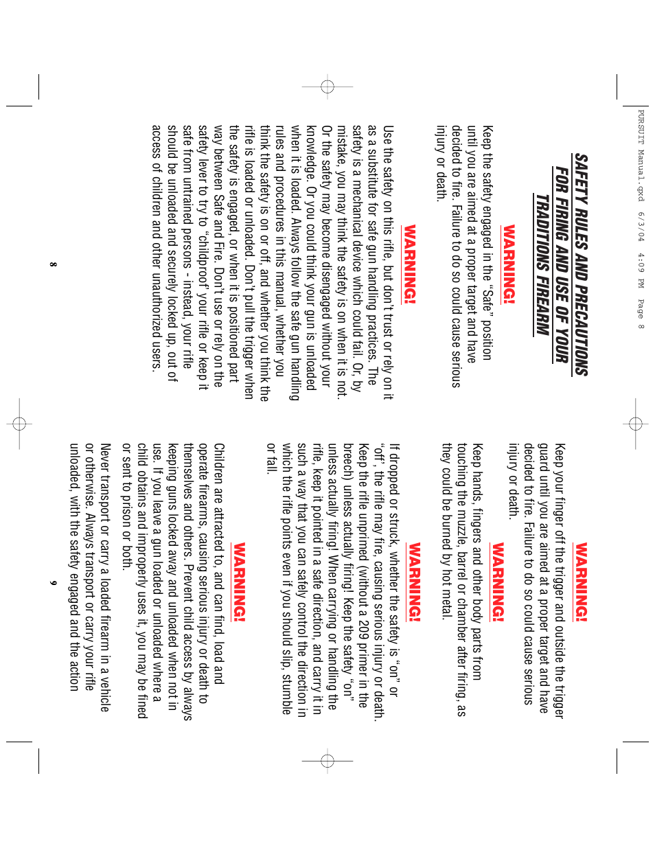 Traditions PURSUIT (Non-Accelerator Models) User Manual | Page 10 / 26