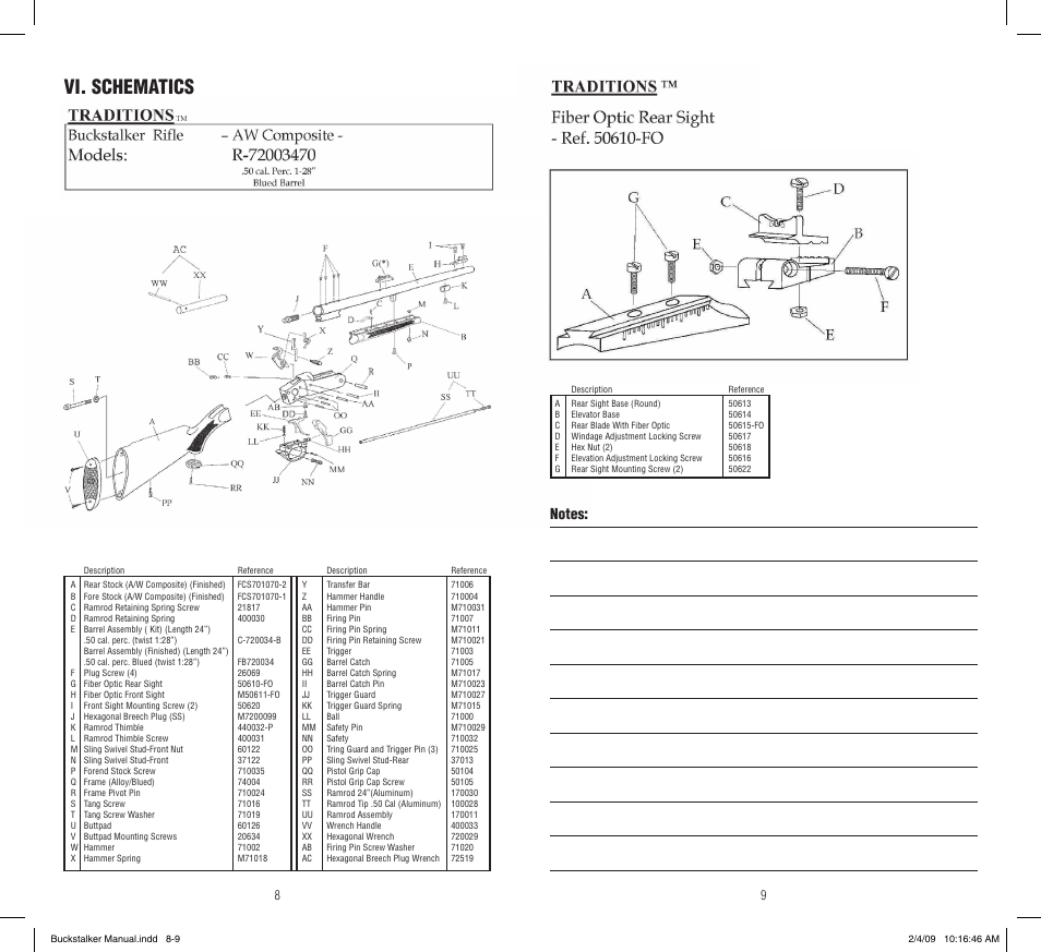 Vi. schematics | Traditions Buckstalker User Manual | Page 5 / 15