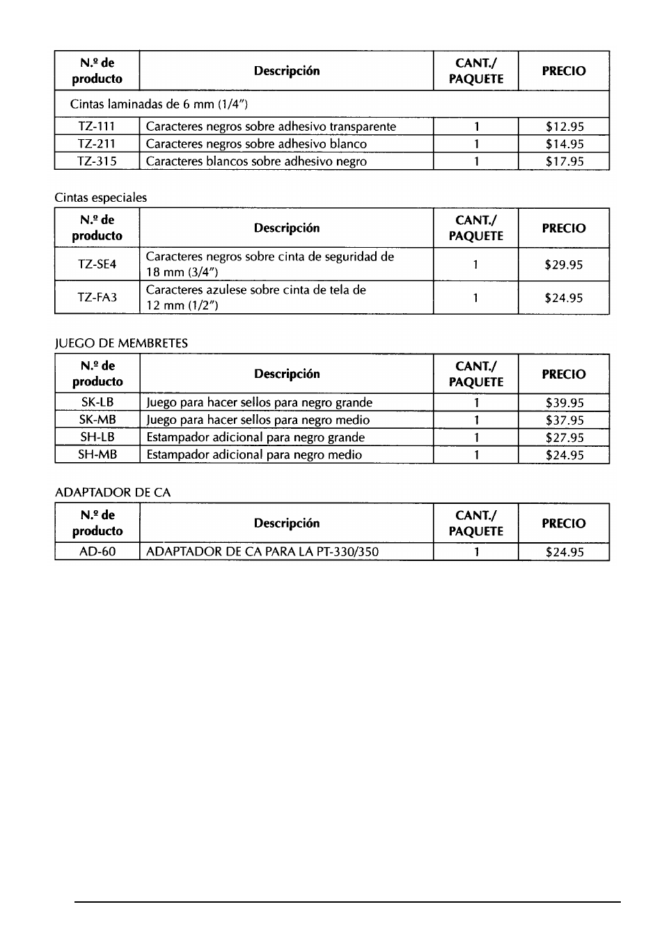 Brother PT-330 User Manual | Page 149 / 150