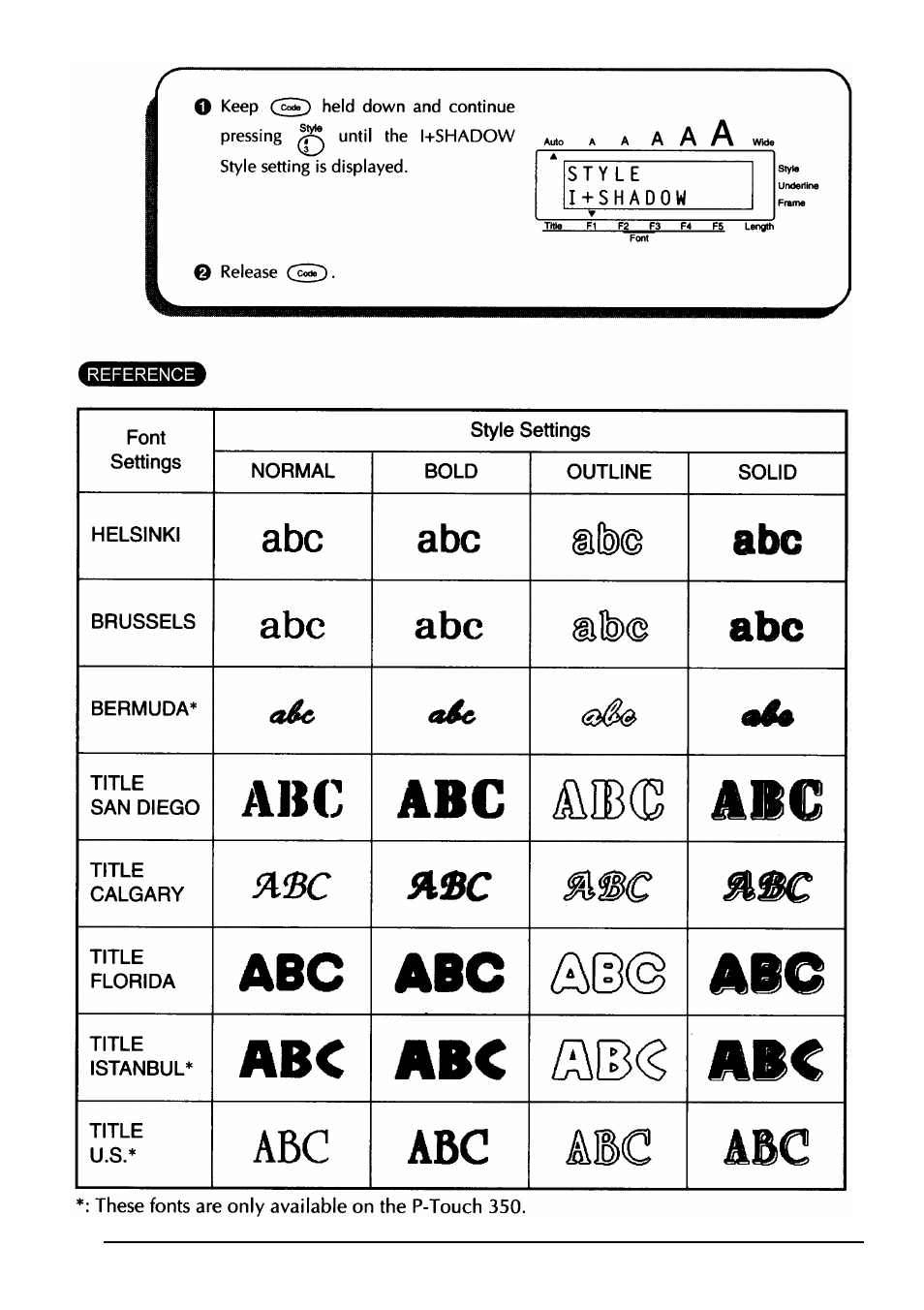 Abc ©lb, Abc ©ib, 9i‘bc | Brother PT-330 User Manual | Page 63 / 150