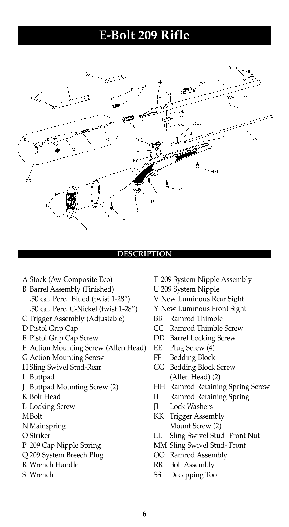 E-bolt 209 rifle | Traditions Lightning Ebolt Buckhunter User Manual | Page 12 / 38
