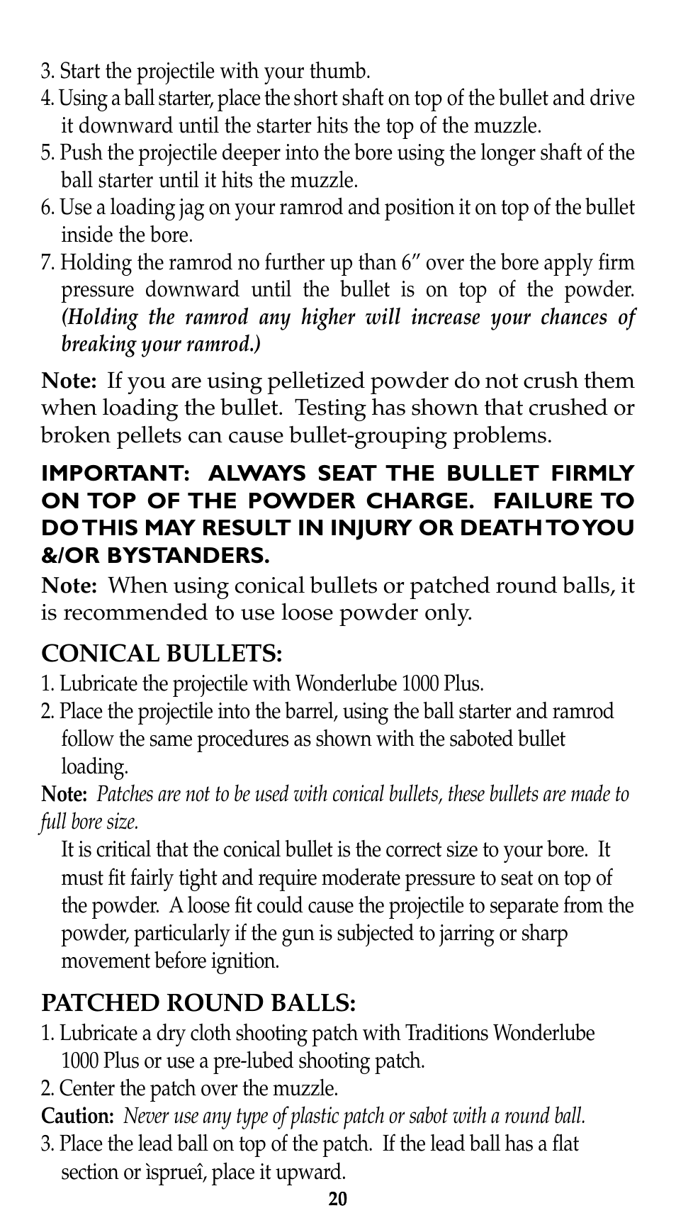 Traditions Lightning Ebolt Buckhunter User Manual | Page 26 / 38