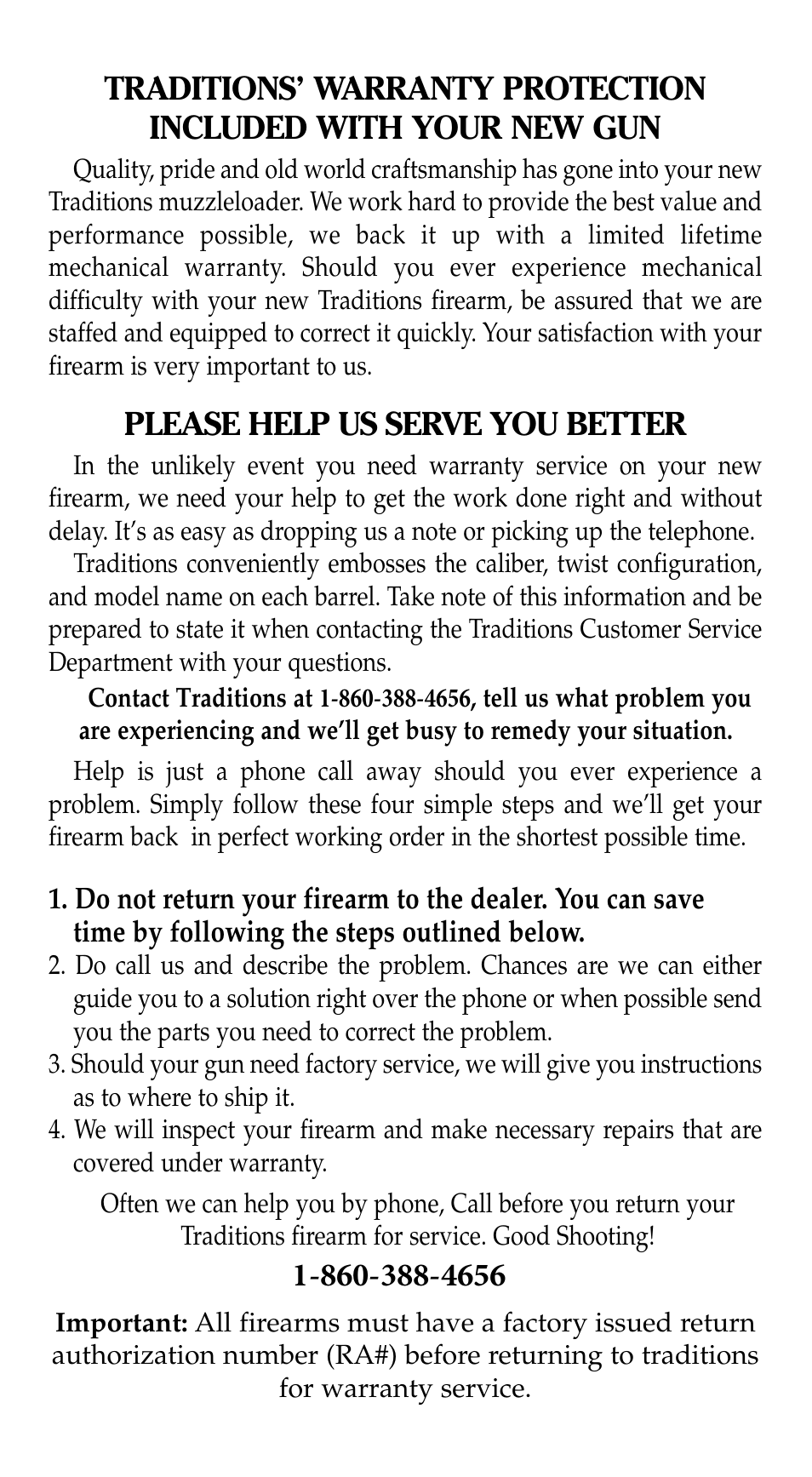 Please help us serve you better | Traditions Evolution Thunderbolt Tracker User Manual | Page 3 / 38