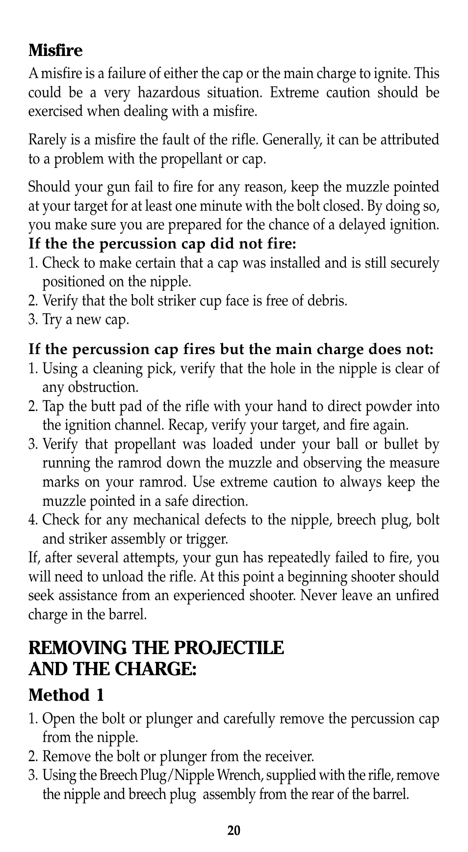 Removing the projectile and the charge | Traditions Evolution Thunderbolt Tracker User Manual | Page 30 / 38