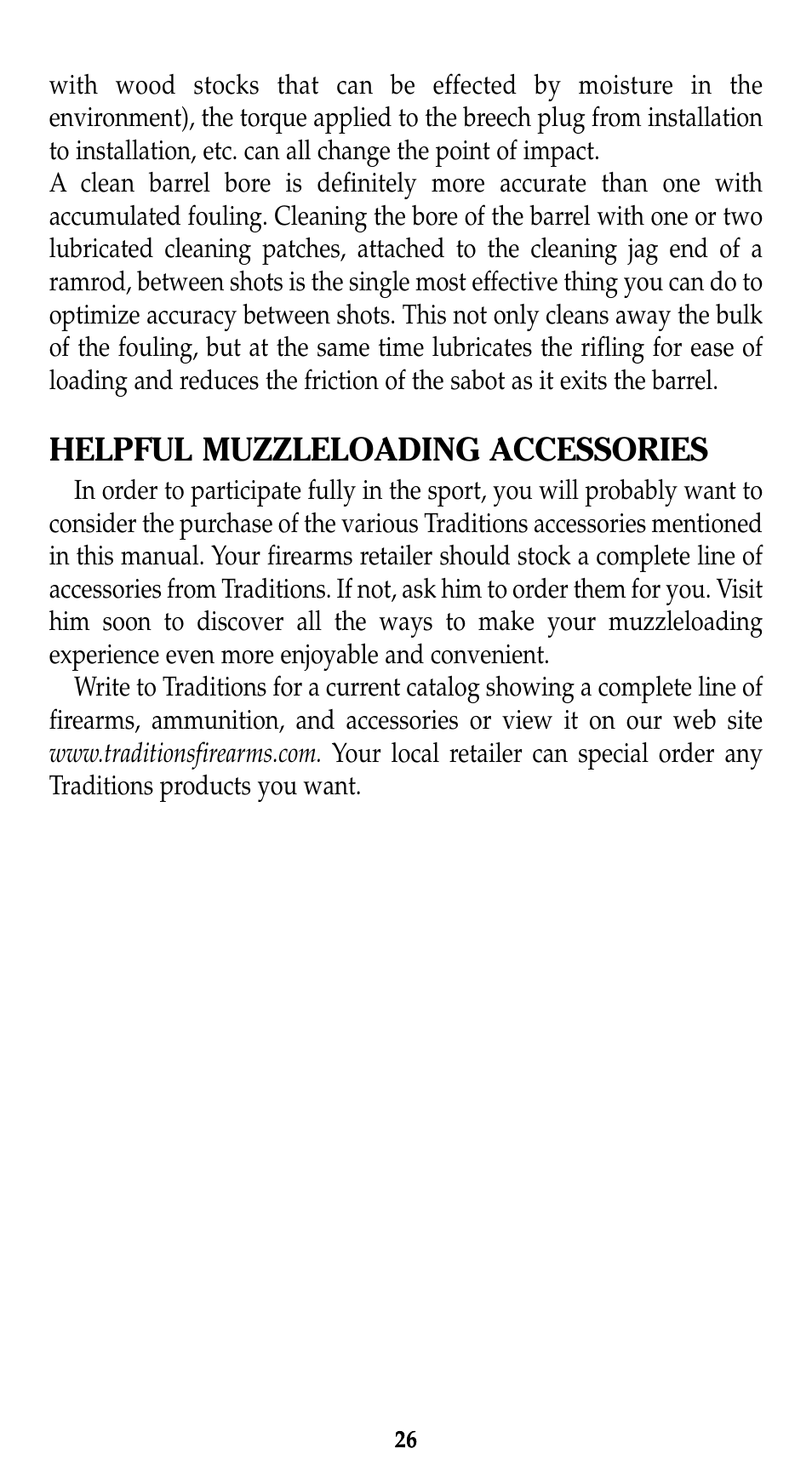 Helpful muzzleloading accessories | Traditions Evolution Thunderbolt Tracker User Manual | Page 36 / 38