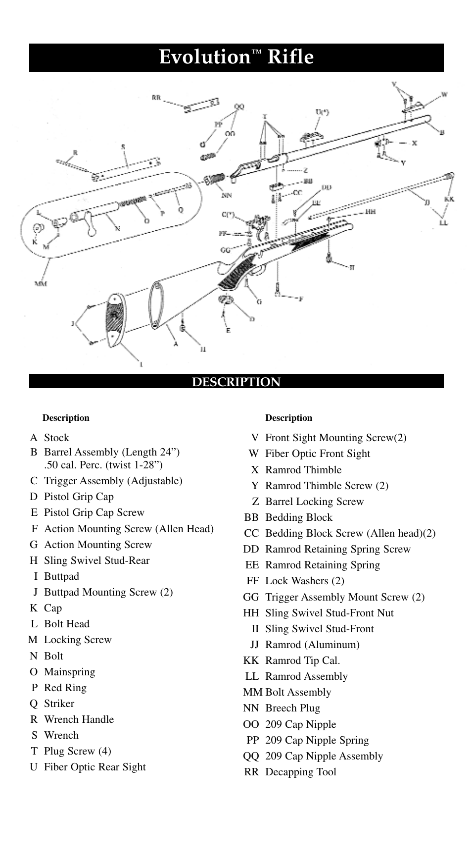 Evolution, Rifle | Traditions Evolution Thunderbolt Tracker User Manual | Page 8 / 38