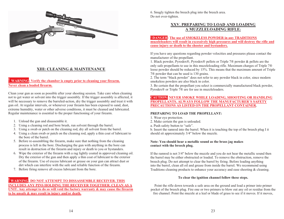 Traditions Outfitter User Manual | Page 14 / 18