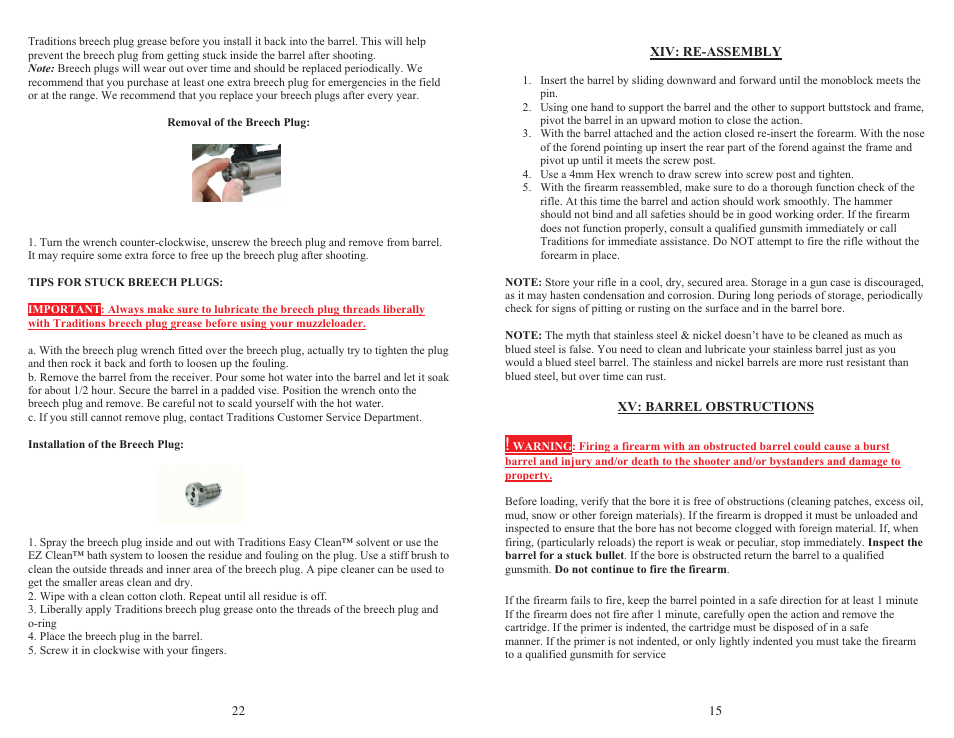 Traditions Outfitter User Manual | Page 15 / 18