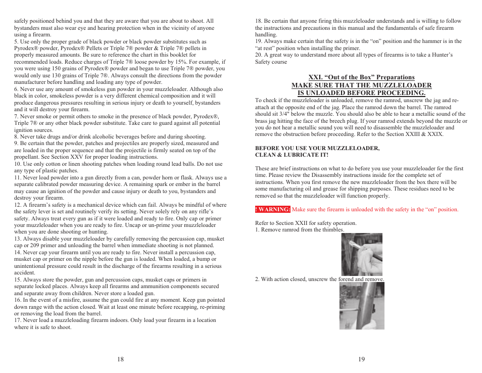 Traditions Outfitter User Manual | Page 18 / 18