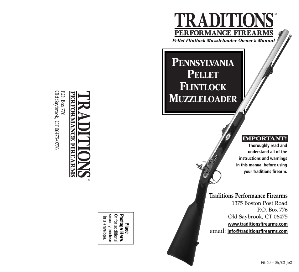Traditions PA Pellet User Manual | 14 pages