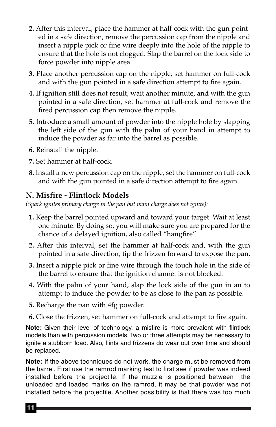 Traditions Side Lock Percussion - Flintlock User Manual | Page 21 / 24