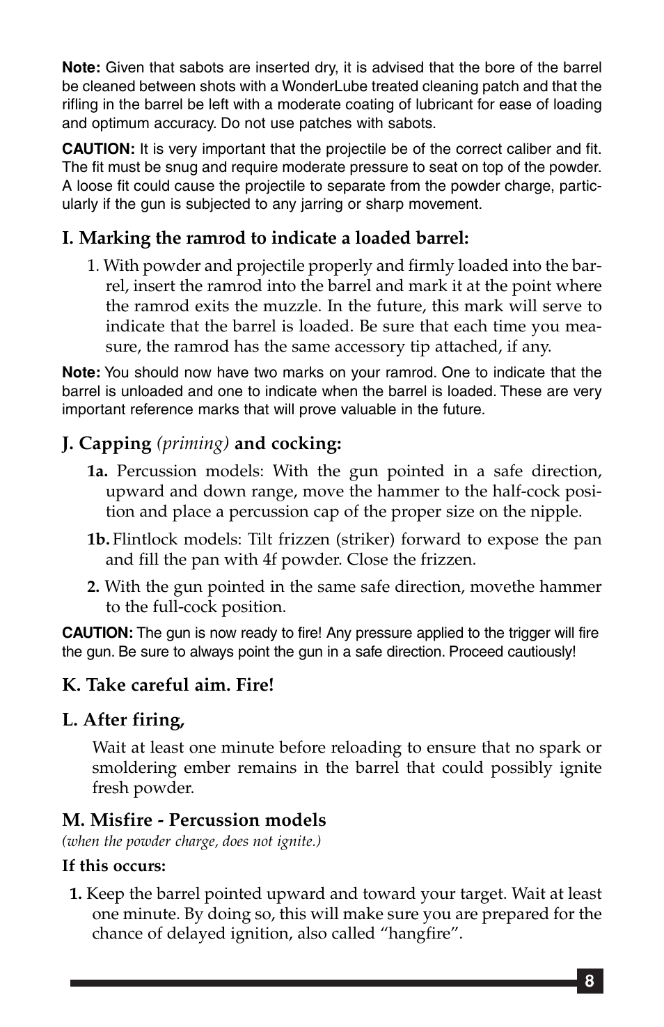 Traditions Side Lock Percussion - Flintlock User Manual | Page 22 / 24