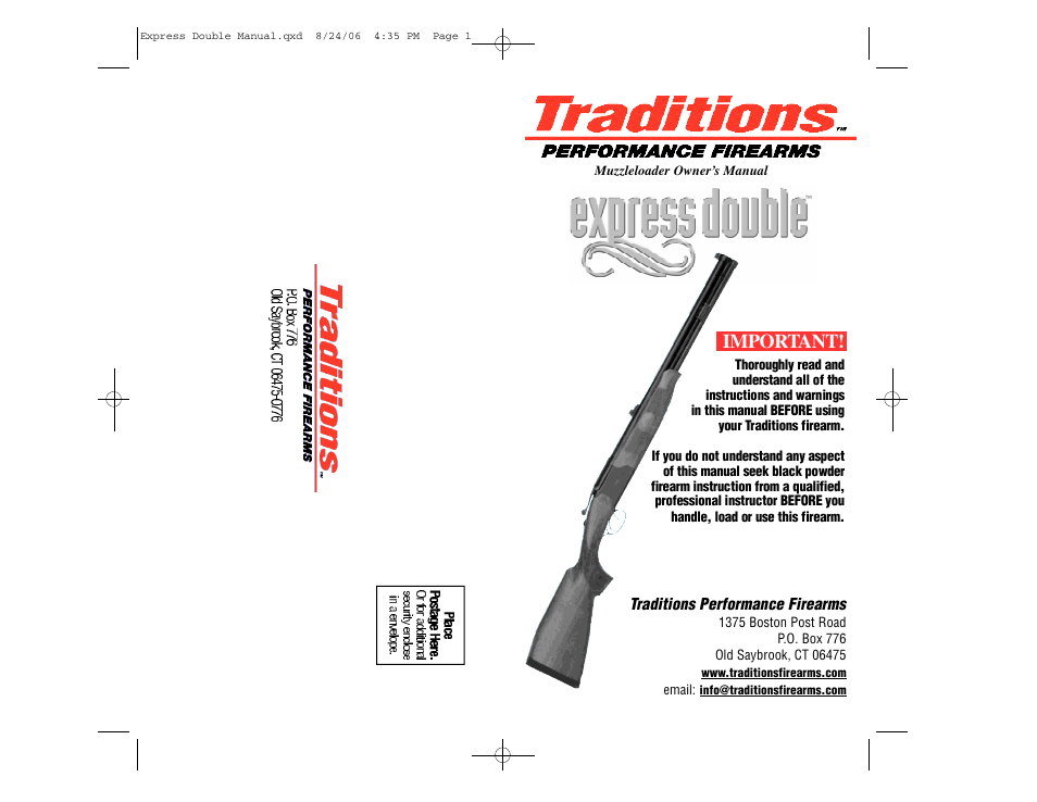 Traditions REX User Manual | 26 pages