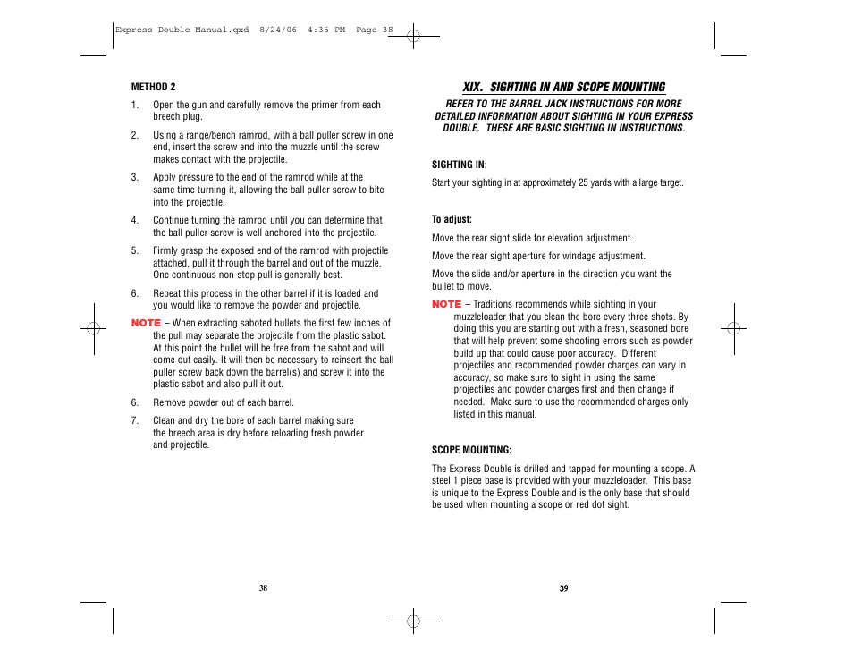 Traditions REX User Manual | Page 23 / 26