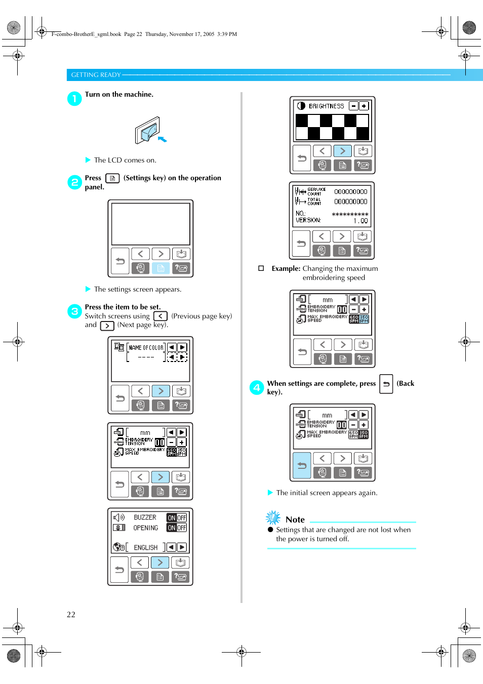 Brother Computerized Embroidery Machine User Manual | Page 23 / 86