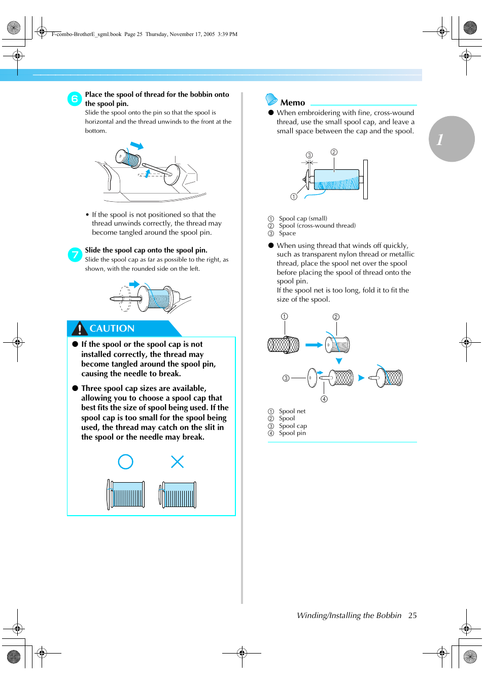 Caution | Brother Computerized Embroidery Machine User Manual | Page 26 / 86