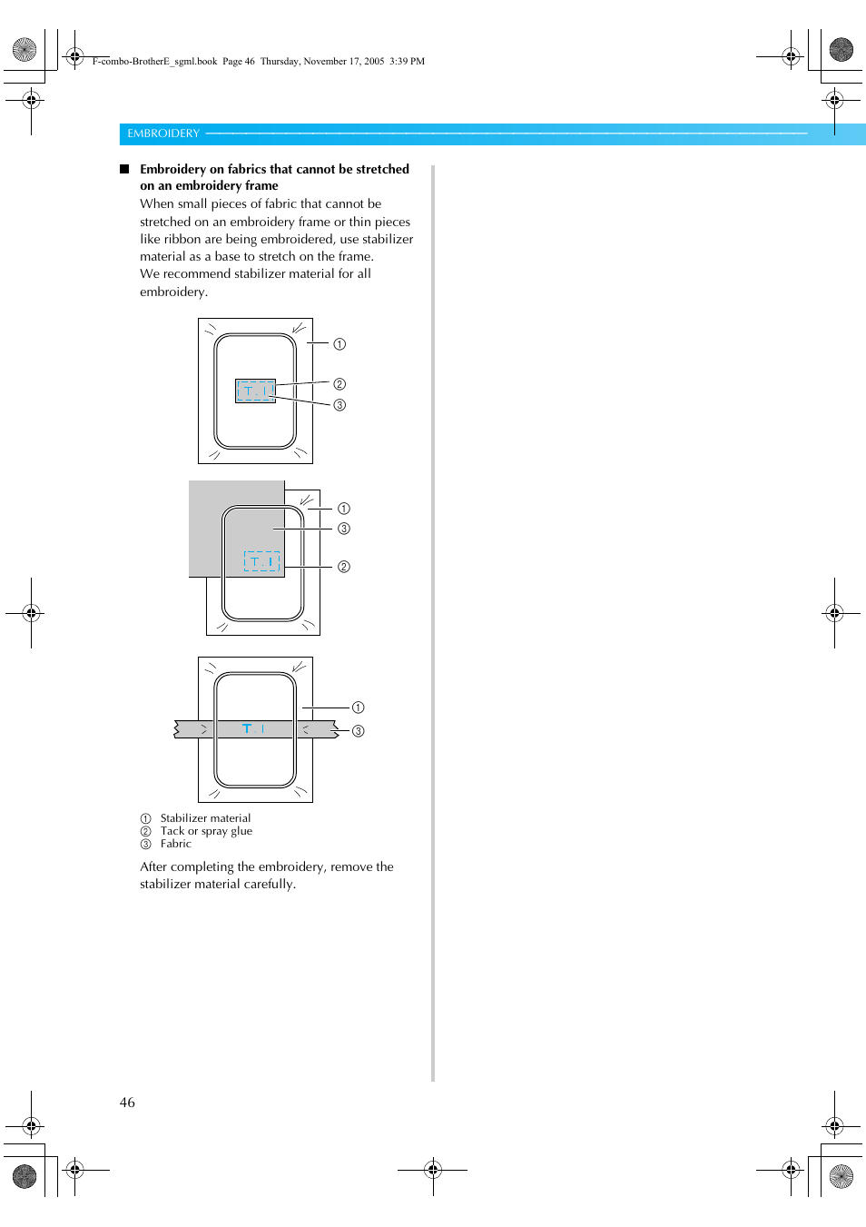 Brother Computerized Embroidery Machine User Manual | Page 47 / 86