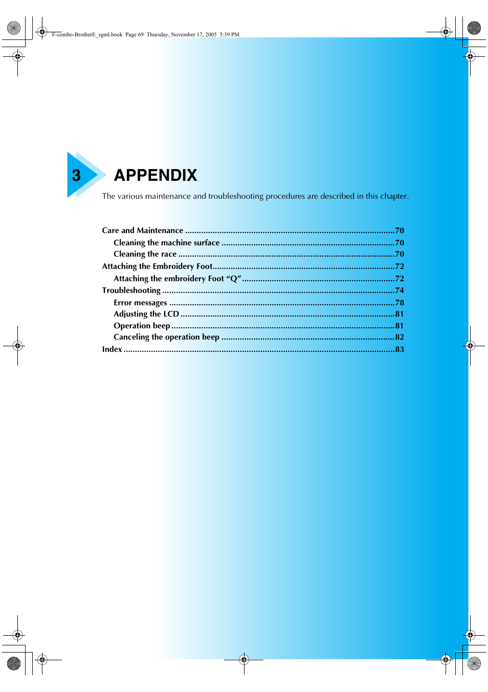 3appendix | Brother Computerized Embroidery Machine User Manual | Page 70 / 86