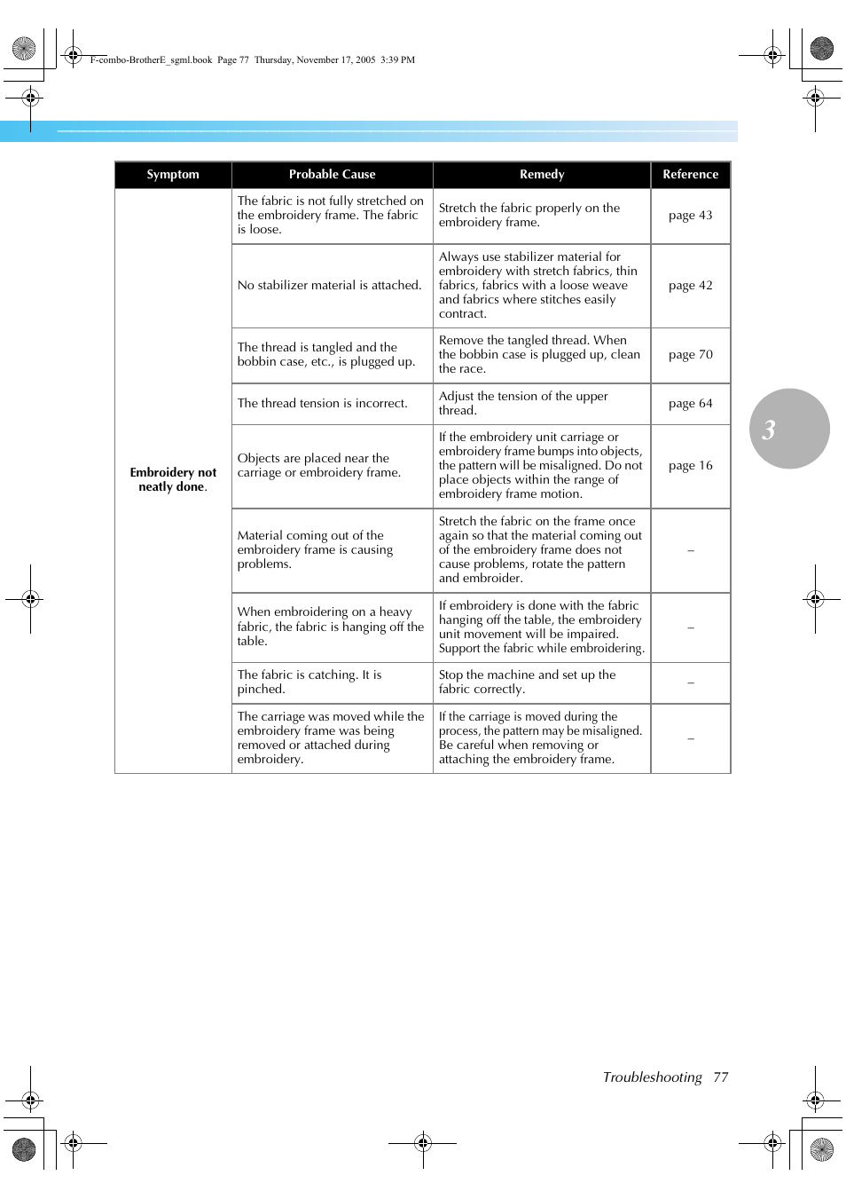 Brother Computerized Embroidery Machine User Manual | Page 78 / 86