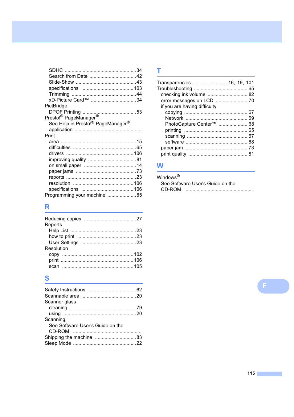 Brother DCP-385C User Manual | Page 121 / 122