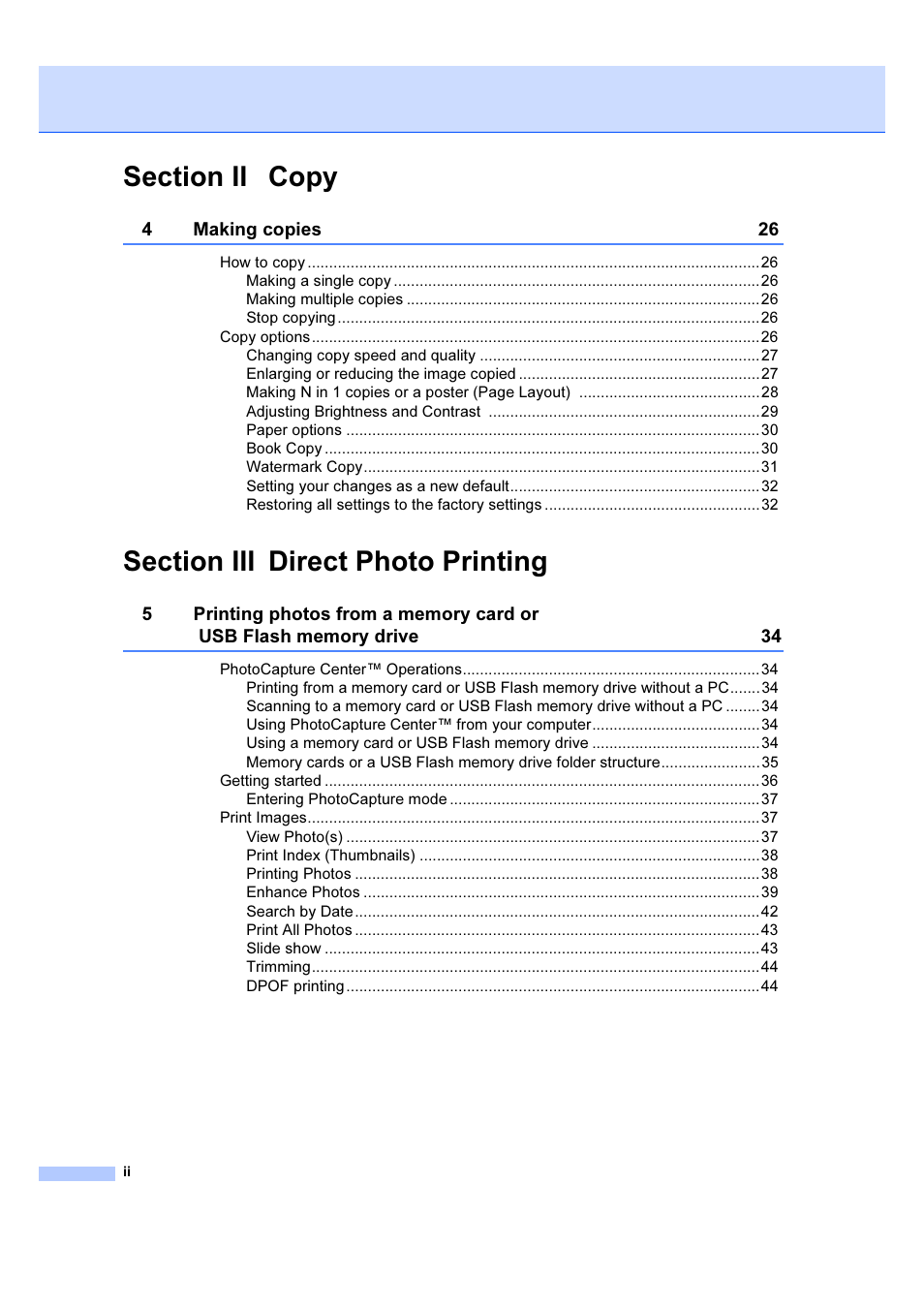 Brother DCP-385C User Manual | Page 4 / 122