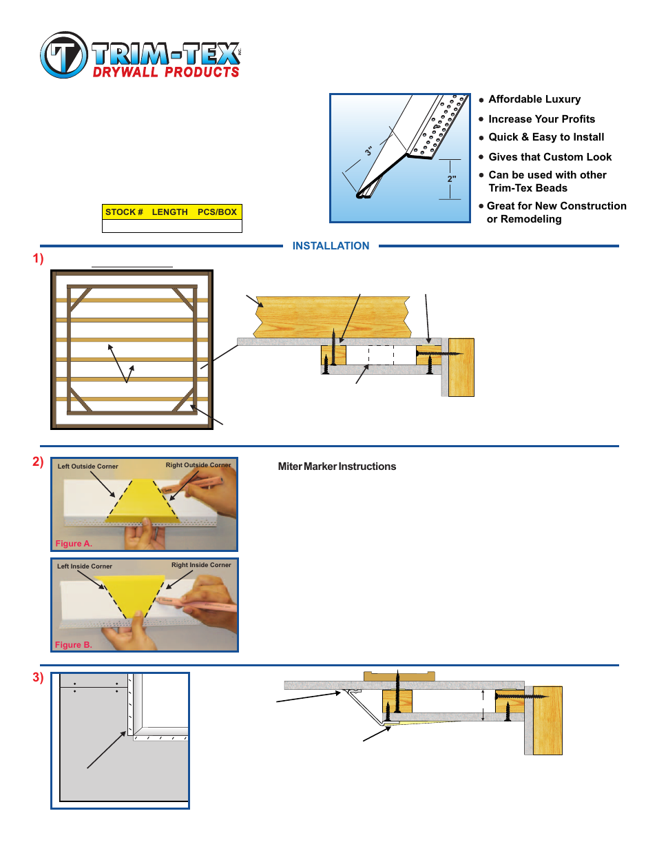 Trim-Tex EZ Tray User Manual | 2 pages