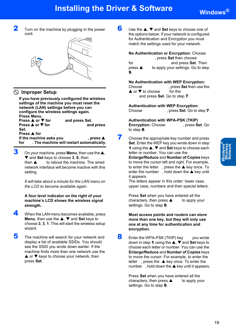 Installing the driver & software, Windows | Brother DCP-340CW User Manual | Page 21 / 43