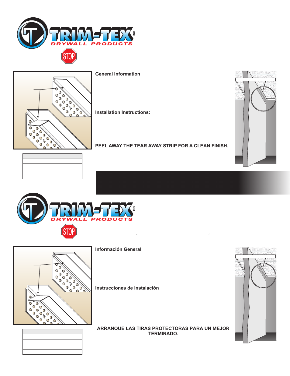 Trim-Tex Mud On Ceiling User Manual | 1 page