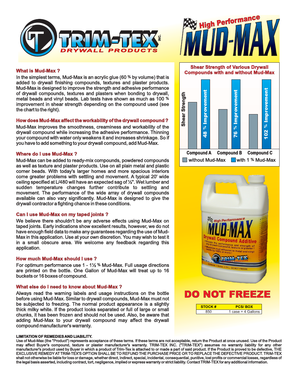 Trim-Tex Mud-Max User Manual | 1 page