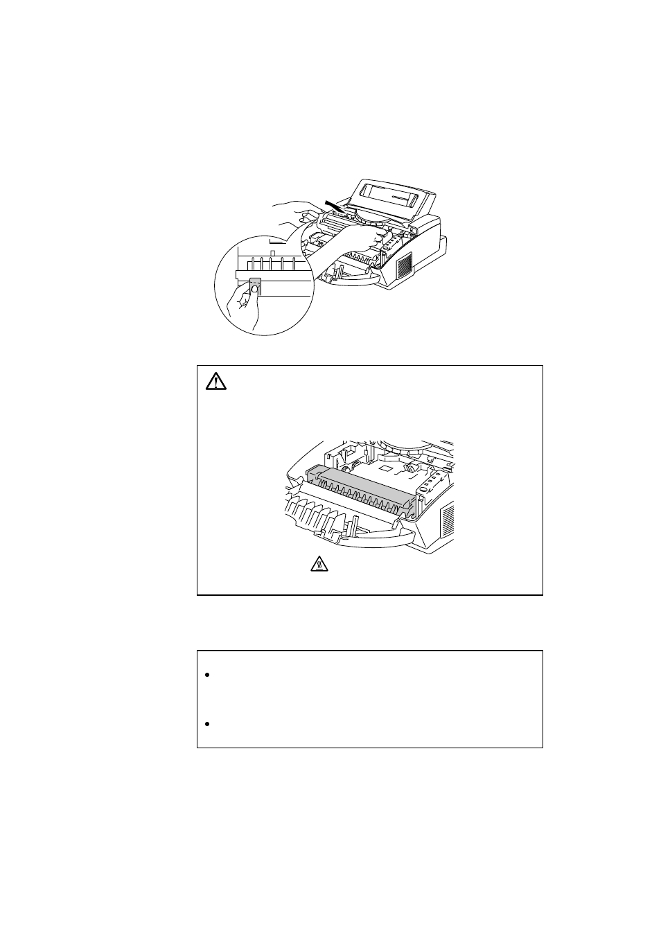 Warning | Brother HL-1000 User Manual | Page 46 / 91