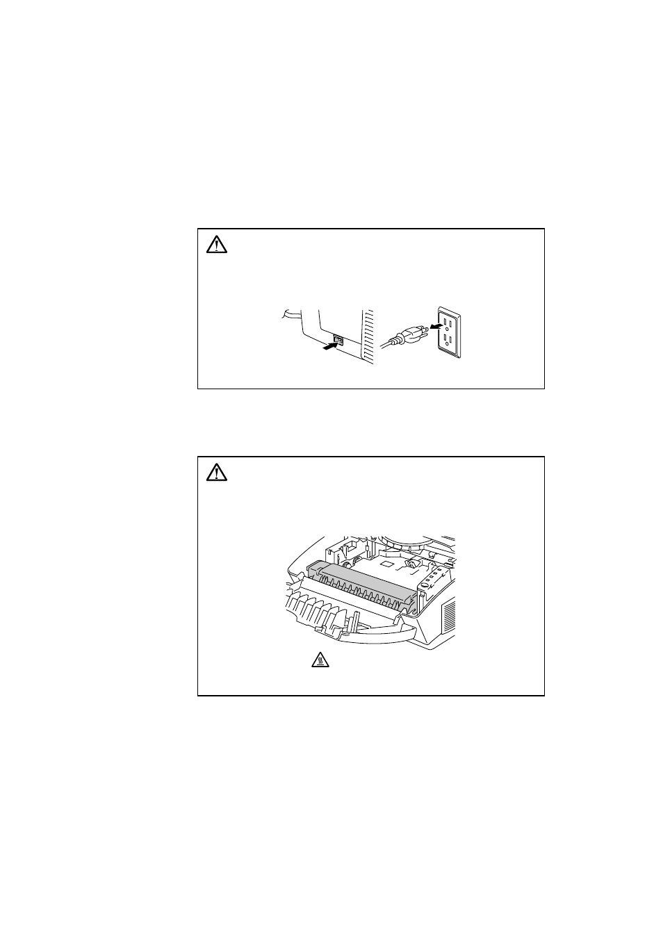 Cleaning the printer interior and drum unit, Cleaning the printer interior and drum unit –12, Warning | Brother HL-1000 User Manual | Page 50 / 91