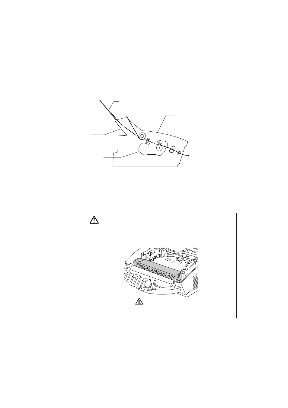 Paper jams, Paper jams –5, Warning | Brother HL-1000 User Manual | Page 59 / 91