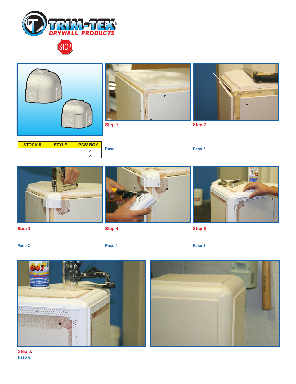 Trim-Tex Step A Bull 3 Way User Manual | 1 page