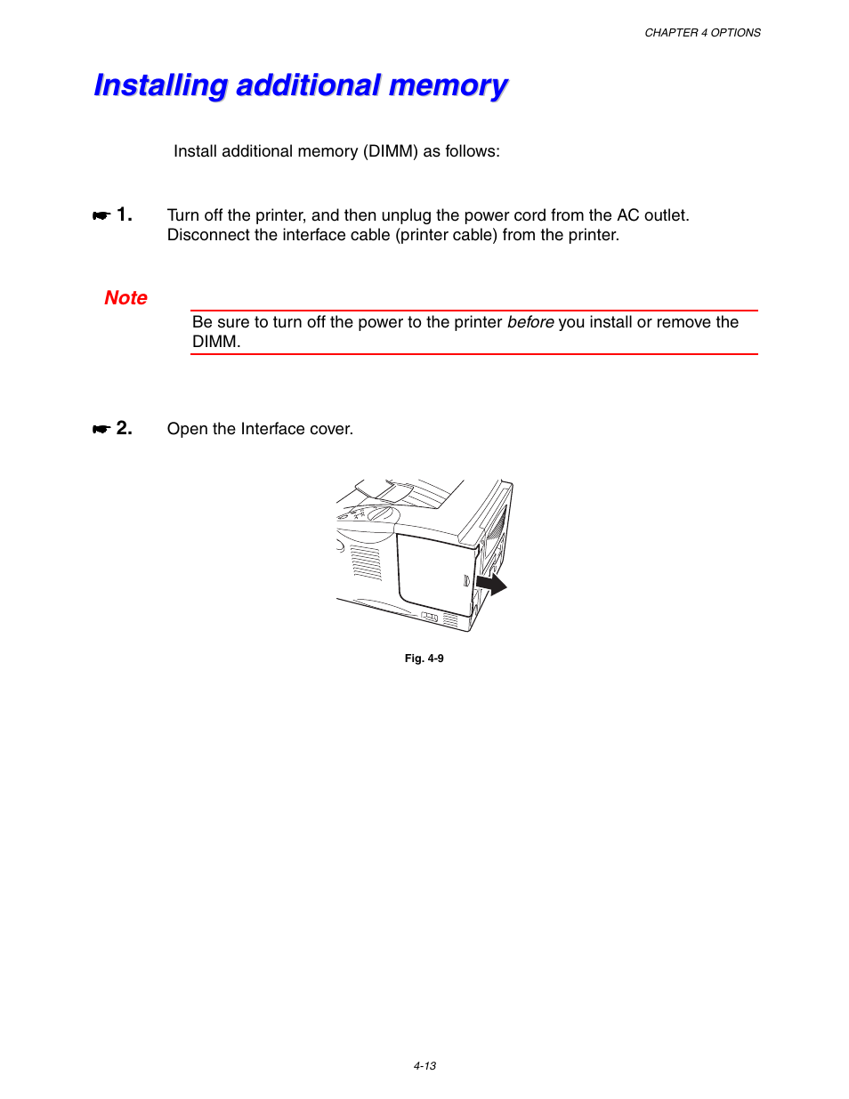 Installing additional memory, Installing additional memory -13 | Brother HL-1650/1670N User Manual | Page 134 / 235