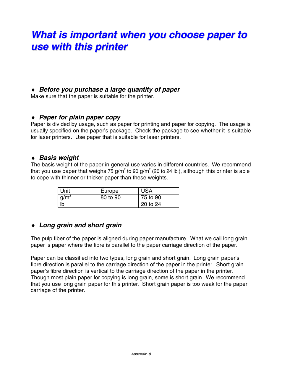 Appendix-8 | Brother HL-1650/1670N User Manual | Page 209 / 235