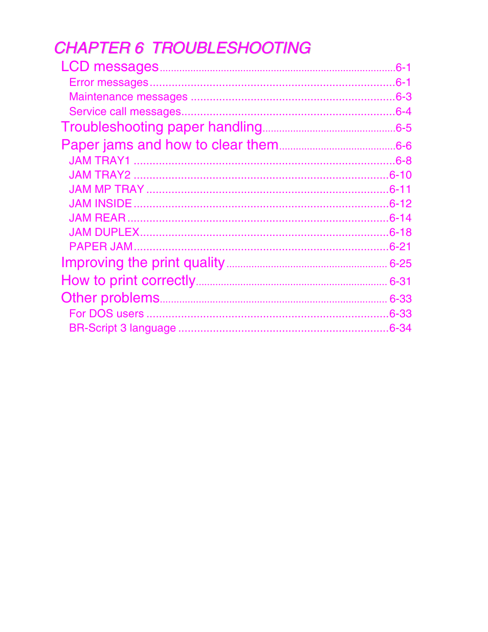 Brother HL-1650/1670N User Manual | Page 8 / 235