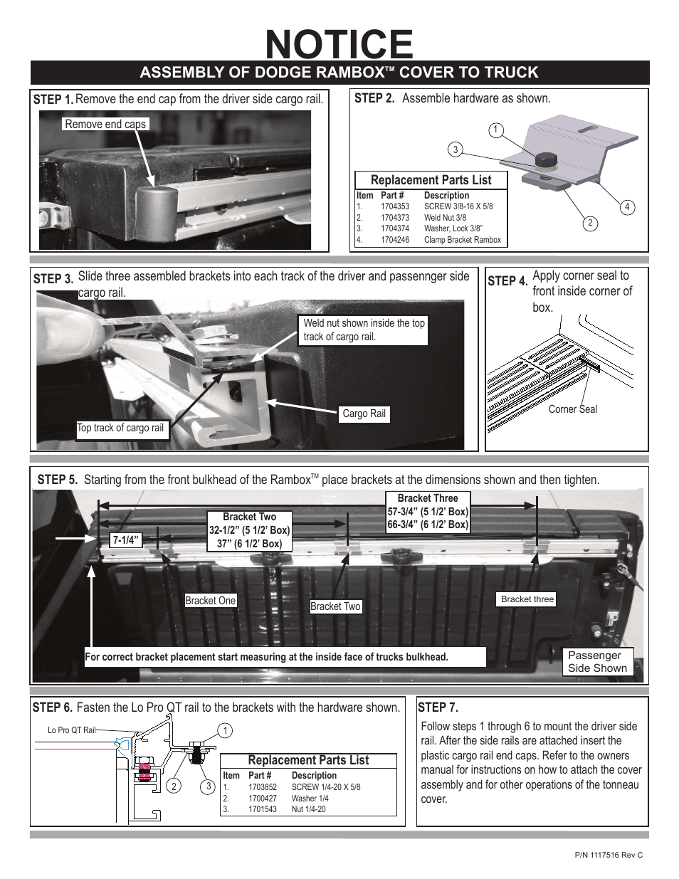 TruXedo Dodge RamBox User Manual | 1 page