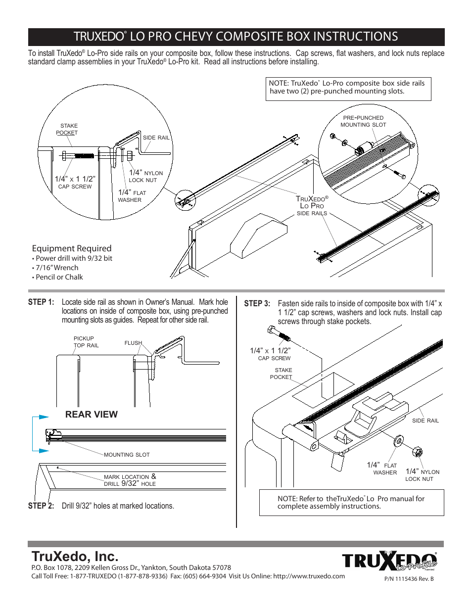 TruXedo Chevrolet Composite Box User Manual | 1 page