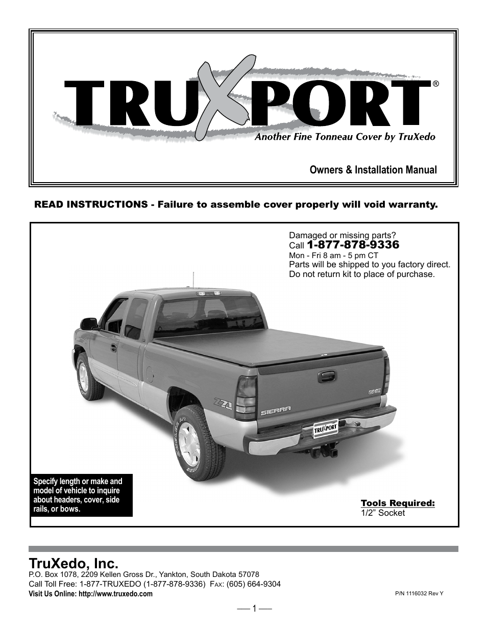 TruXedo TruXport User Manual | 6 pages