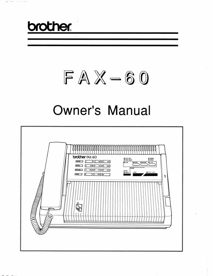 Brother FAX-60 User Manual | 36 pages