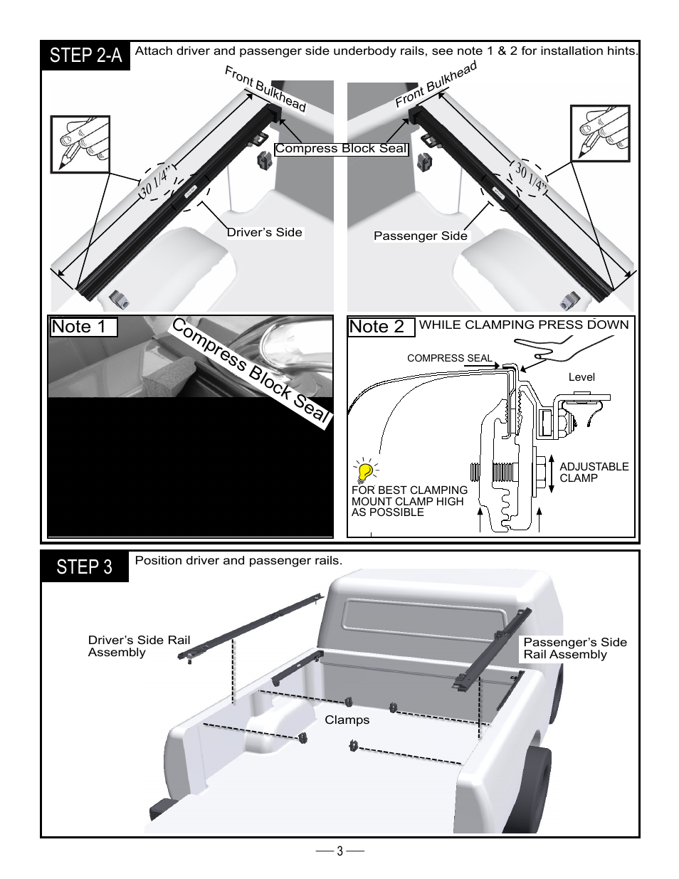 Step 2-a, Step 3 | TruXedo Deuce User Manual | Page 3 / 10