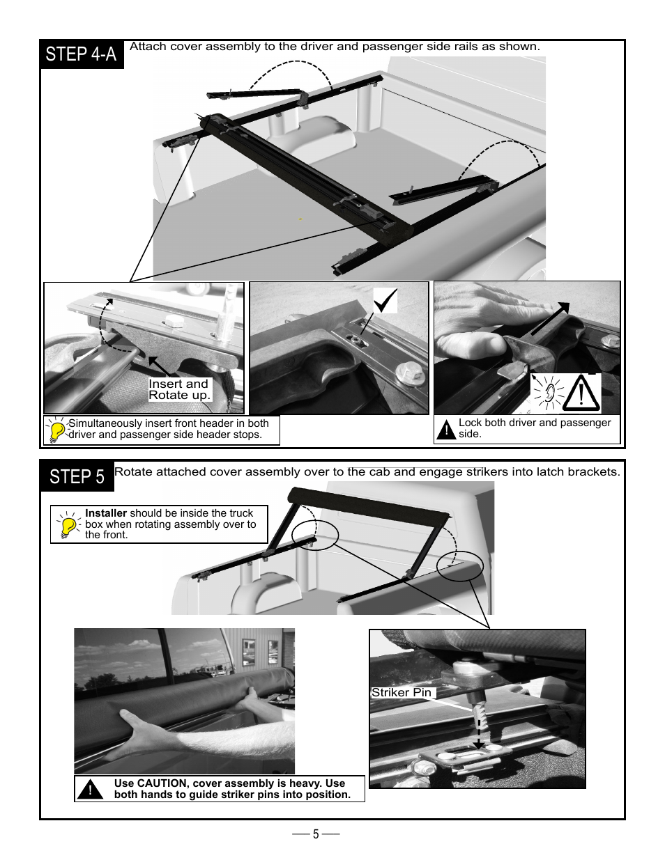 Step 4-a, Step 5 | TruXedo Deuce User Manual | Page 5 / 10