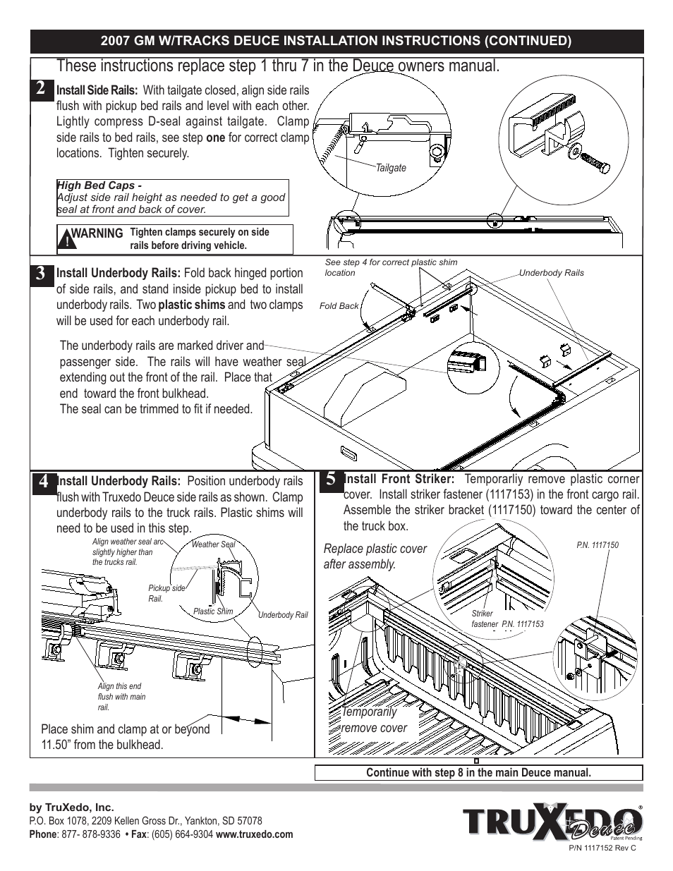 TruXedo GM with Tracks 2007-2009 User Manual | Page 2 / 2